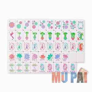 American <b>Mahjong</b> <b>Set</b> for Party 166 Tiles 4 Fun Color Pushers Racks with Carrying Case Jokers Dice Great for Birthday Party - Product Image 2