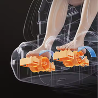 Fauteuil de massage 6D 4D à double moteur, airbag corps entier, zéro gravité, rail SL, thérapie thermique par pierres de jade, massage des jambes, pieds et mollets, Bluetooth, pour la maison et le bureau