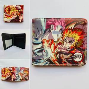 32 couleurs haute qualité Anime démon Slayer <span class=keywords><strong>Kimetsu</strong></span> <span class=keywords><strong>no</strong></span> <span class=keywords><strong>Yaiba</strong></span> court pliant PU portefeuille mignon portefeuille - Product Image 5