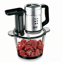 RAF R.7617 Fufu Machine Voedselverwerker 300W 3.0L Glazen Kom 360 Graden Hak- en Snijdsysteem voor Vlees, Fruit, Groenten, Keukenbereiding