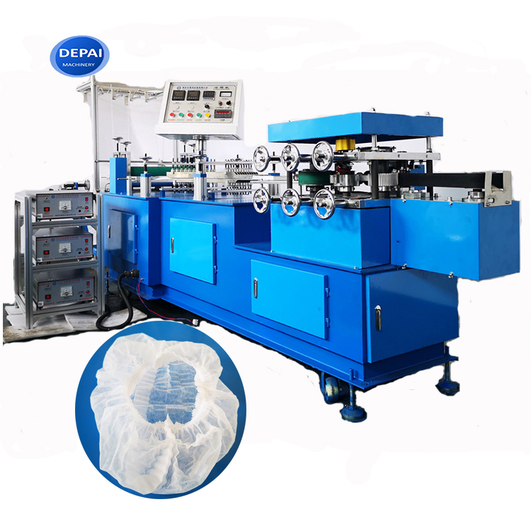 Одноразовый синий пылезащитный шеф-повар, машина для изготовления нетканых тканевых шляп, ПЭ душевых колпачков