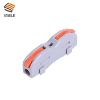 Conector Universal Rápido Sin Tornillos de 1 Entrada y 1 Salida, de Buena Calidad, 32A, 4mm2, 28-12 AWG, con Certificación CE