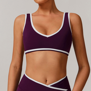 Frauen Color Block Workout Sport BHs Fitness Lexi gefüttert Riemchen BH Athletic Yoga Crop Tank - Product Image 2