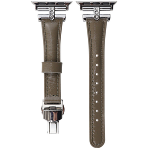 Convient pour le <span class=keywords><strong>bracelet</strong></span> de montre Diamant incrusté mince papillon Fermoir huile cire <span class=keywords><strong>Bracelet</strong></span> en <span class=keywords><strong>cuir</strong></span> avec style à la mode - Product Image 4