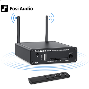 Amplificateur <span class=keywords><strong>audio</strong></span> stéréo Fosi <span class=keywords><strong>Audio</strong></span> T10 TPA3116 100W puissant avec Wi-Fi 2.4G, lecteur USB et contrôle à distance via application CB - Product Image 1