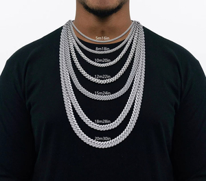 Cadena Cubana Clásica de Plata de Ley 925 Hecha a Mano de 6-10 mm, Collar Hip Hop Personalizado en Oro para Hombre, Regalo para Entusiastas de la Moda - Product Image 6