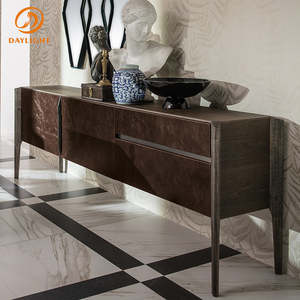Meuble TV en bois vert nordique à décoration moderne et luxueux meuble de salon tv 70 75 85 pouces - Product Image 4