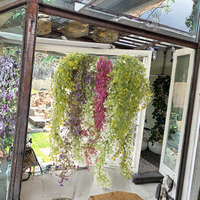 NOUVEAU Guirlande de feuilles artificielles suspendues, fausse lierre en plastique sur fil métallique 83cm, décoration murale de jardin, fleurs artificielles en promotion