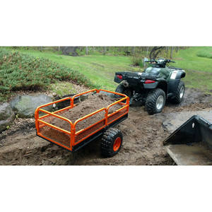Meilleur prix, petite remorque en acier pour VTT, faible MOQ, chariot de jardin à forte capacité de charge, chariot utilitaire, jardinage à domicile, côtés pliables, roues tout-terrain - Product Image 6