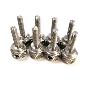 HTX moleteado a través de rosca Cnc mecanizado asiento pernos y tuercas Pezzi Hrad M5x20 100 M8 7mm cabeza de latón tornillos de pulgar con punta de perro - Product Image 5