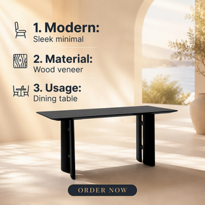 RIKKASI Arredamento Moderno per Sala da Pranzo di Villa, Tavolo da Pranzo in <span class=keywords><strong>Legno</strong></span> <span class=keywords><strong>Scuro</strong></span>, Mobili di Alta Gamma per Villa e Hotel - Product Image 1