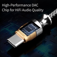 Adaptateur de décodage audio numérique portable QKZ-TC MAX HiFi haute résolution Type-C vers 3,5 mm, adaptateur audio pour écouteurs filaires