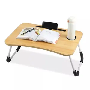 Großhandel Laptop Lap Desk Tragbarer klappbarer Laptop-Tisch Holz klappbarer Computer tisch auf dem Bett