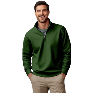 Trendy <b>Mock</b> <b>Neck</b> Zip Sweatshirt Multicolor Tie-Dye, Custom Logo, Winter Streetwear for Men - Product Image 1