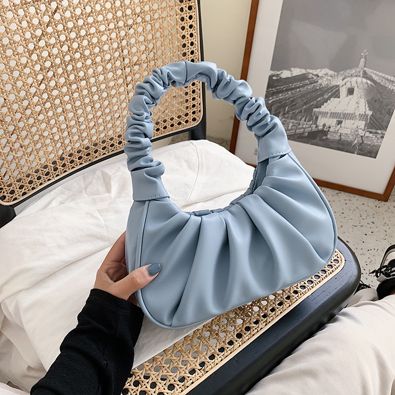 2021 Элегантные мини-сумки через плечо из искусственной кожи под руку, сумки в виде облаков, складные дизайнерские маленькие сумки, женские ручные сумки