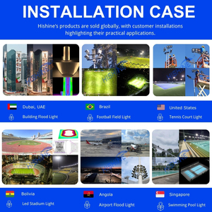 Projecteurs de terrain de cricket Hishine, éclairage de stade à mât haut 250W, télécommande, corps en aluminium, IP65, stades sportifs - Product Image 4