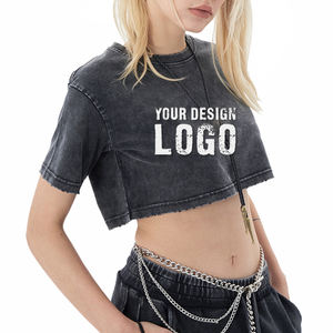 Nouveau design Spice Girls Sexy Sport Crop Top T-shirt femme tendance décontracté couleur unie Yoga Sport Crop T-shirts femme - Product Image 1