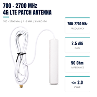 Antenne patch adhésive 4G LTE 700-2700MHz 2.5dBi SMA Mâle 3M RG174 pour modules de routeur DTU CPE de traceur de véhicule