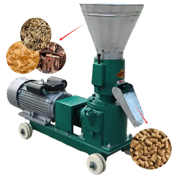 Legno di paglia Chip biomassa Mini Die piccola scala di legno Pellet Mill mangime Pellet piatto macchina per la lavorazione