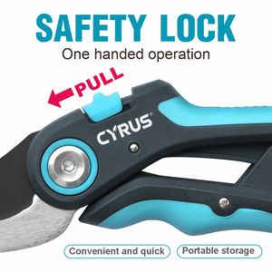 Ciseaux de jardin en acier au carbone à 4 points de pivotement, conception brevetée, économie <span class=keywords><strong>d</strong></span>'effort, <span class=keywords><strong>test</strong></span>és par la fréquence <span class=keywords><strong>d</strong></span>'utilisation du produit - Product Image 6