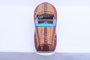 Bateaux décoratifs en bois blancs européens GIA NHIEN RIVA ARISTON, bateaux en bois poli faits à la main de haute qualité, art et objets de collection pour la maison - Product Image 6