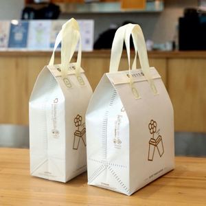 Non-woven Foldable Food Grade Insulation Cooler Bag with Zipper for Take-out Delivery - Product Image 4