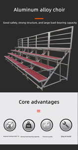 Bền Xách Tay Hợp Kim Nhôm Nhiều Tầng Choir Riser Có Thể Gập Lại <span class=keywords><strong>Chorus</strong></span> Đứng Cho Các Sự Kiện & Buổi Hòa Nhạc Cho Nhóm Hình Ảnh - Product Image 6