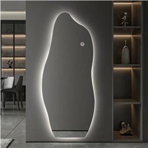 <span class=keywords><strong>Grand</strong></span> miroir LED mural moderne pleine longueur avec fonction étanche pour salle de bain, entrée et couloir - Product Image 4