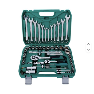 61pcs Professional OEM Auto Repairing Toolkit Chrome Vanadium Steel <b>Sockets</b> Adjustable Wrenches Hard Case Tool Box Industrial WK - Product Image 1