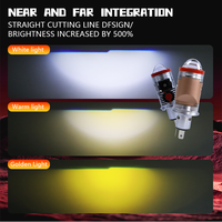 Projecteur LED mini 3 couleurs, projecteur laser Bi LED, phares H4, projecteur de phares LED, double projecteur laser, antibrouillard pour voiture