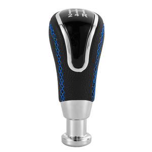 Pomo de palanca de cambios de cuero con costuras azules, ajuste ergonómico para Lada PEPPER modelo FCXN-W04 - Product Image 4