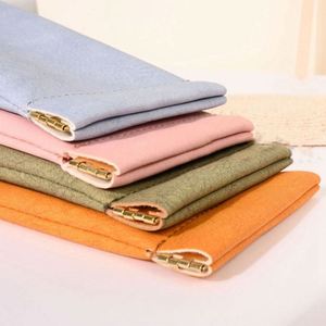 Étui à lunettes en cuir PU souple personnalisé avec logo, boîte à lunettes de soleil, pochette portable étanche, sac de rangement - Product Image 2