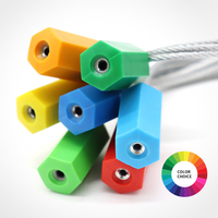 Sceau de sécurité hexagonal réglable en câble d'acier AH-CS003 250 mm -20-100C pour conteneurs et remorques