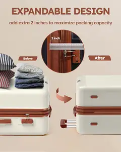 Yeni 3-piece bagaj seti genişletilebilir TSA kilit sert kabuk seyahat durumda fabrika toptan büyük kapasiteli bagaj