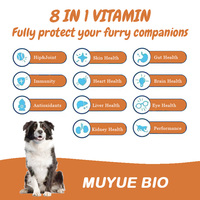 Complément Multivitaminé 8-en-1 Personnalisé avec Logo OEM, 120 Friandises à Mâcher Douces pour Chiens, Suppléments Vitaminiques Naturels, Friandises pour Chiens à la Dinde, Soins de Santé pour Chats