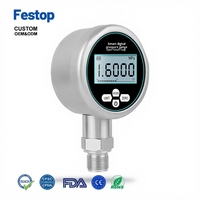 Manomètre numérique liquide Fesop 100 mm, matériau SS304, garantie 1 an, compatible eau/air, diverses applications