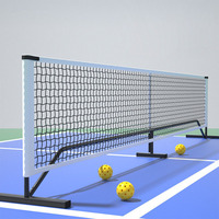 Filet de tennis et de pickleball portable en gros, 22 pieds, accessoires de réglementation pour usage extérieur et intérieur, personnalisable