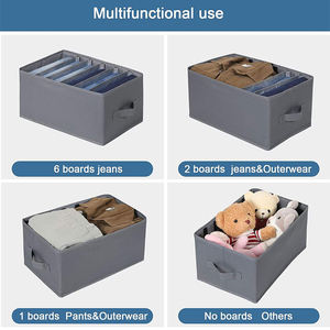 Kotak penyimpanan pakaian, Label kustom 6/7/9 Grid lemari pakaian Organizer laci Jeans kotak penyimpanan pakaian - Product Image 5