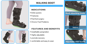 Orthopedic Orthotics Air Walking <strong>Boot</strong> for <strong>Fracture</strong> Support Broken <strong>Foot</strong> Sprained Ankle Breathable Mesh Cloth - Product Image 6