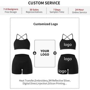 Body Personalizzati con Logo per Donne, Tuta <span class=keywords><strong>Sexy</strong></span> Monoblocco Modellante, Completo da Yoga con Motivo Uniforme, Set <span class=keywords><strong>Fitness</strong></span> Taglie Forti - Product Image 3