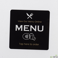 Etiqueta Adhesiva Acrílica NFC Impermeable de 10 cm, Etiqueta NFC Programable para Menú de Restaurante