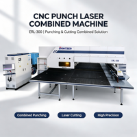 Machine de découpe et de poinçonnage CNC automatique ERL-300, machine combinée à tourelle de poinçonnage et laser pour le traitement des métaux