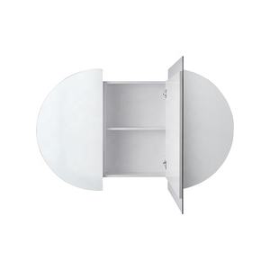 Gabinete de Baño con <span class=keywords><strong>Espejo</strong></span> de <span class=keywords><strong>Triple</strong></span> Puerta, <span class=keywords><strong>Espejo</strong></span> de Baño Montado en la Pared, Botiquín con 3 Puertas, Almacenamiento, <span class=keywords><strong>Espejo</strong></span> Libre de Cobre, Nuevo Diseño - Product Image 4
