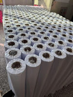 Rollo de Papel Bond Blanco Sin Recubrimiento de Alta Resistencia y Anti-encrespamiento, 42 Pulgadas, 50 Yardas, 80g/m, Pulpa de Madera Virgen, Papel para Impresión de Inyección de Tinta y Ploter CAD