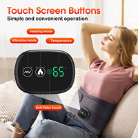 Ceinture de Massage Lombaire Électrique Sans Fil avec Thérapie par Lumière Rouge, Chauffage et Vibration pour le Soulagement de la Douleur Dorsale