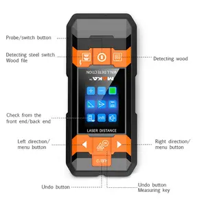 2IN1 Multi-Function Mounted Biological Measure Laser Distance Meter Wall Detector Scanner