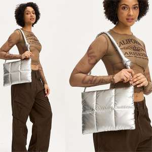 New Arrival Wholesale Puffer <strong>Lap</strong> <strong>Top</strong> <strong>Sleeve</strong> Tote Bag Unisex Quilted Cross Body Bag Waterproof Nylon Puffer Hand Bags with Strap - Product Image 6