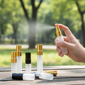 Wholesale Frosted Glass Perfume Atomizer 2ml 3ml 5ml 10ml <strong>Mini</strong> Refillable Travel Spray Bottle for Perfume Essential <strong>Oil</strong> Sample - Product Image 6