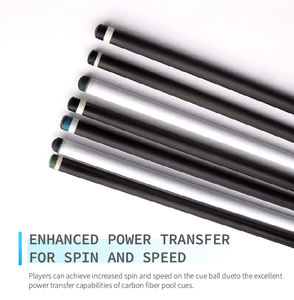 Inspección completa Entrega rápida 12,2mm Punta de billar Fibra de carbono Taco de billar Super Market - Product Image 2