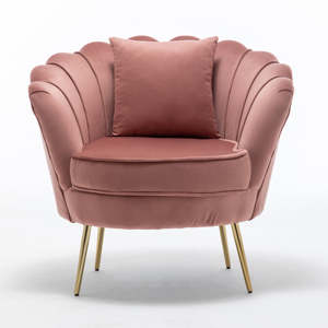 Soggiorno in velluto poltrona con cuscino moderno divano per il tempo libero di lusso mobili di Design - Product Image 1